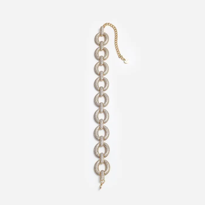 Self Portrait Jewellery Women Gold Crystal Link Choker