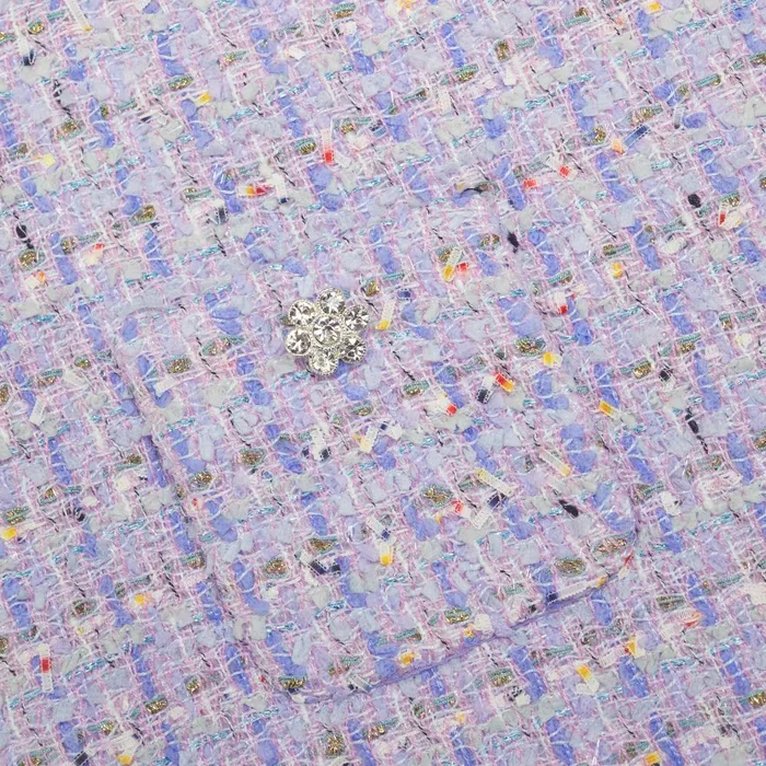 Self Portrait Kids Lilac Boucle Mini Skirt
