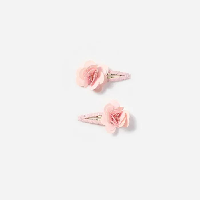 Self Portrait Kids Sequin Flower Hair Clips