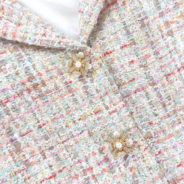 Self Portrait Outerwear Women Pastel Boucle Jacket