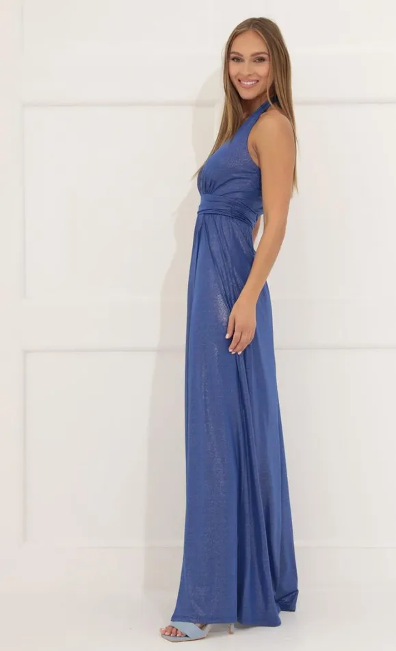 Shimmer Maxi Dress Blue Women LUCY IN THE SKY Maxi Dresses Shimmer Maxi Dress Blue Women LUCY IN THE SKY Maxi Dresses