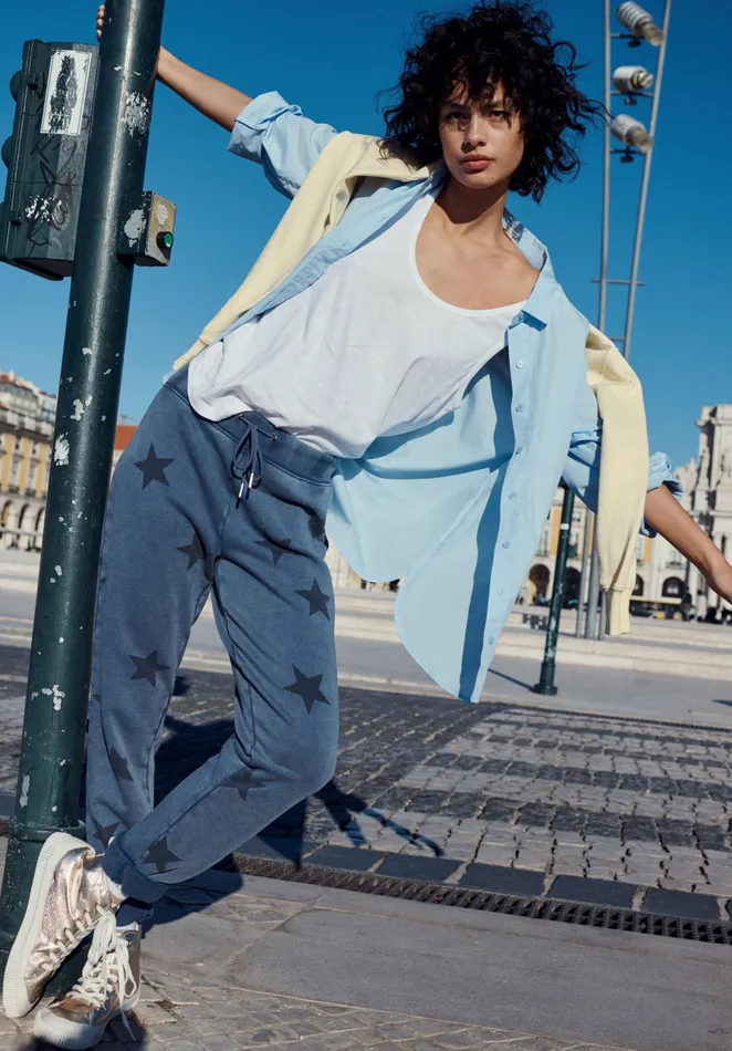 Shirts and Blouses Women Hush Asha Relaxed Poplin Shirt Blue