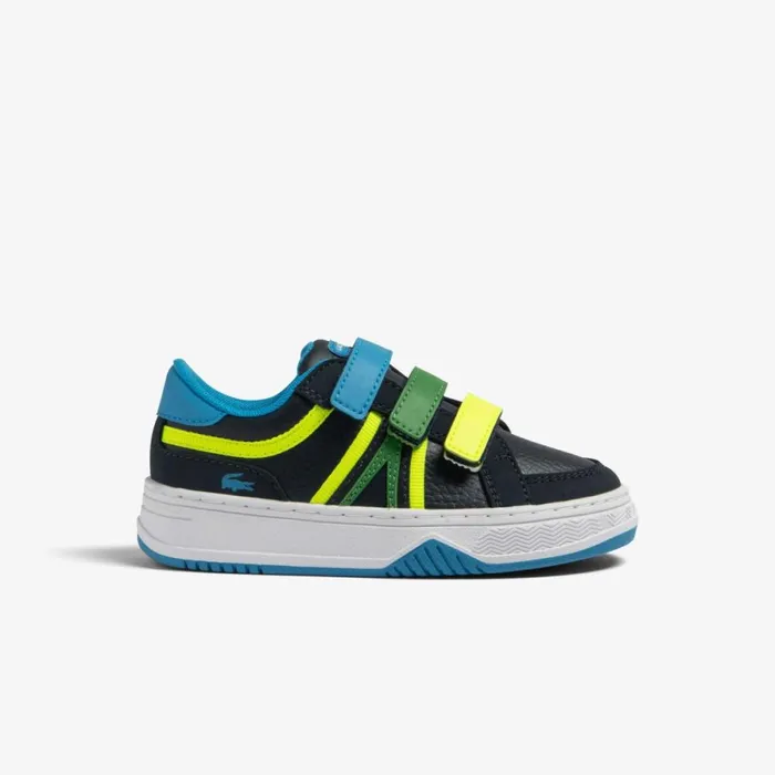 Shoes and Accessories Kids Lacoste Infants039 L001 Tricolor Sneakers Navyblue Nv1