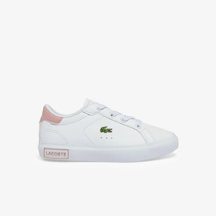 Shoes and Accessories Kids Lacoste Infants039 Powercourt Sneakers Whtlt Pink 1y9