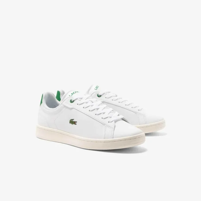 Shoes and Accessories Kids Lacoste Juniors039 Carnaby Pro Sneakers Whitegreen 082
