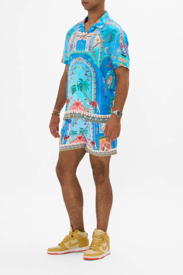 SHORT SLEEVE CAMP COLLARED SHIRT A PAINTED VILLAGE A Painted Village Mens Camilla Shirts