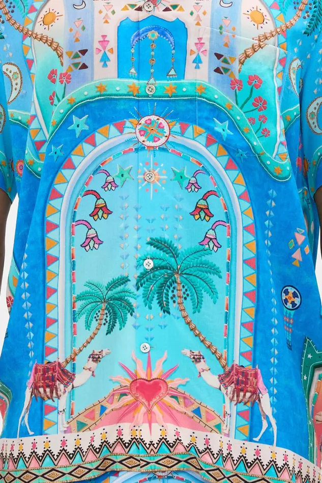 SHORT SLEEVE CAMP COLLARED SHIRT A PAINTED VILLAGE A Painted Village Mens Camilla Shirts