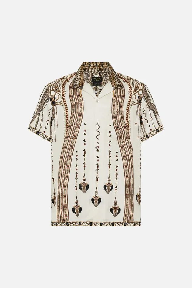 SHORT SLEEVE CAMP COLLARED SHIRT GODDESS ENERGY Goddess Energy Mens Camilla Shirts