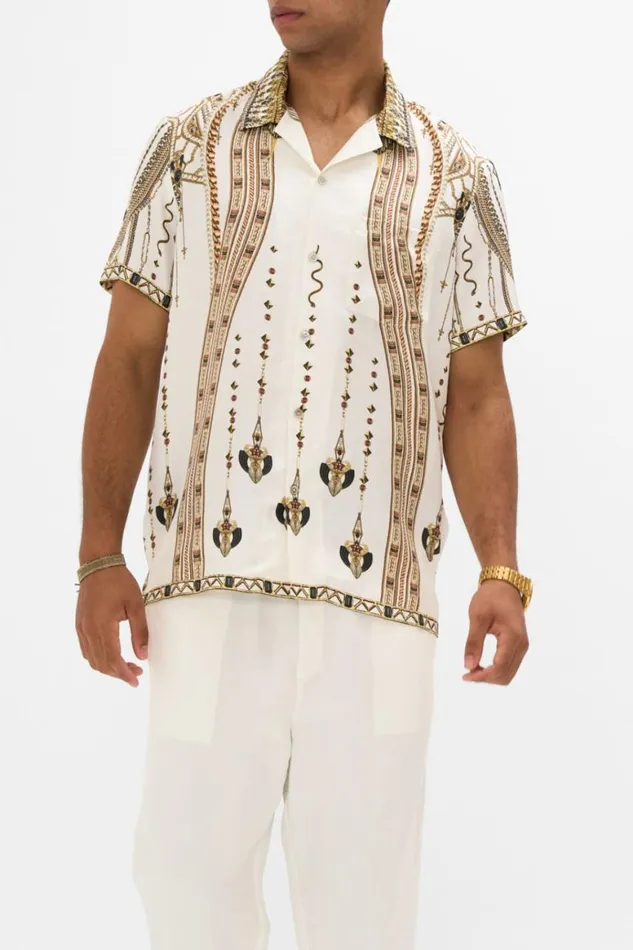 SHORT SLEEVE CAMP COLLARED SHIRT GODDESS ENERGY Goddess Energy Mens Camilla Shirts