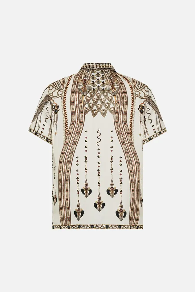 SHORT SLEEVE CAMP COLLARED SHIRT GODDESS ENERGY Goddess Energy Mens Camilla Shirts