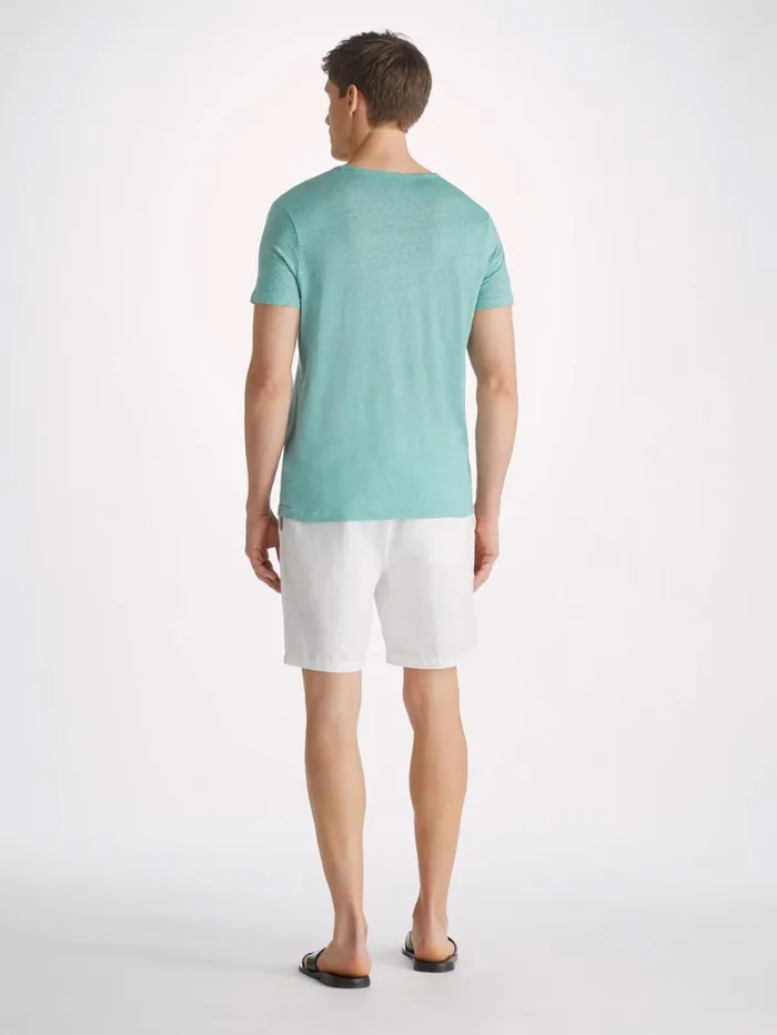 Short Sleeve TShirts Men Derek Rose TShirt Jordan Linen Soft Aqua