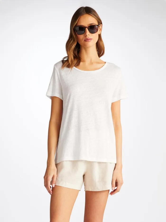 Short Sleeve TShirts Women Derek Rose TShirt Jordan Linen White