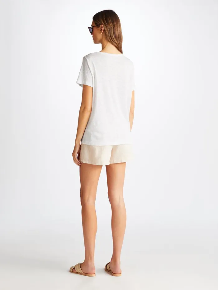 Short Sleeve TShirts Women Derek Rose TShirt Jordan Linen White