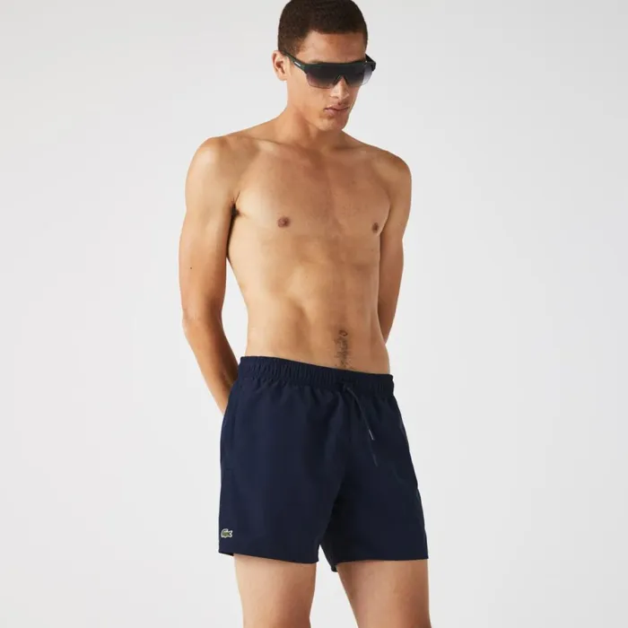 Shorts and Swim Men Lacoste Men039s Lightweight Swim Shorts Navy Blue Black Jb1
