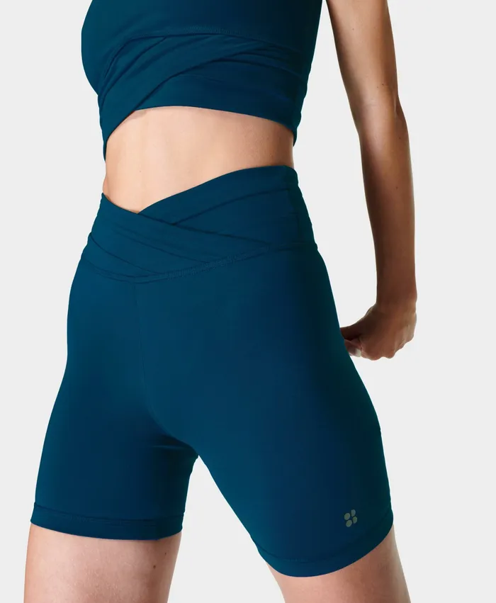 Shorts Skirts All Day Wrap Waist 68243 Shorts Blue Sweaty Betty Women