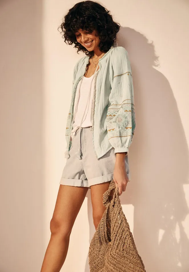 Shorts Women Hush Denim Shorts Light Grey