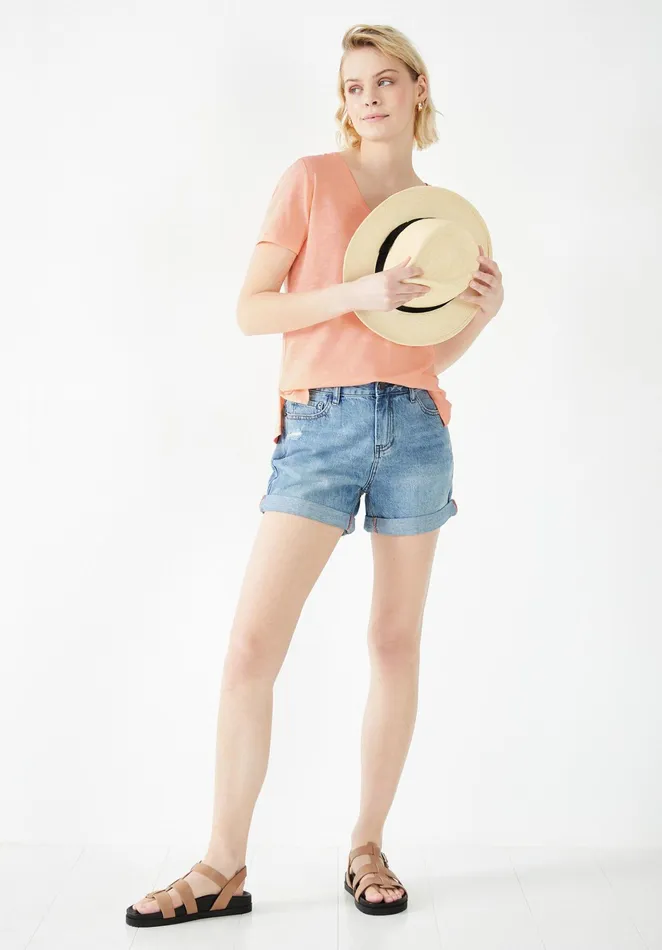 Shorts Women Hush Denim Shorts Pale Blue Authentic