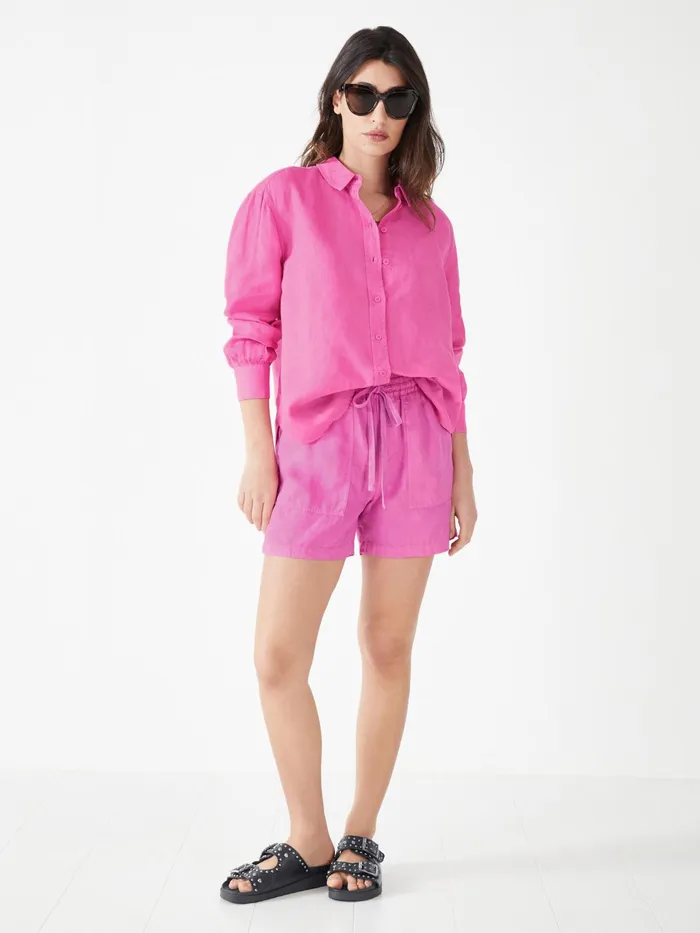 Shorts Women Hush Relaxed Linen Shorts Magenta