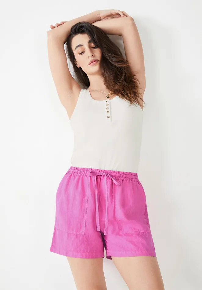 Shorts Women Hush Relaxed Linen Shorts Magenta