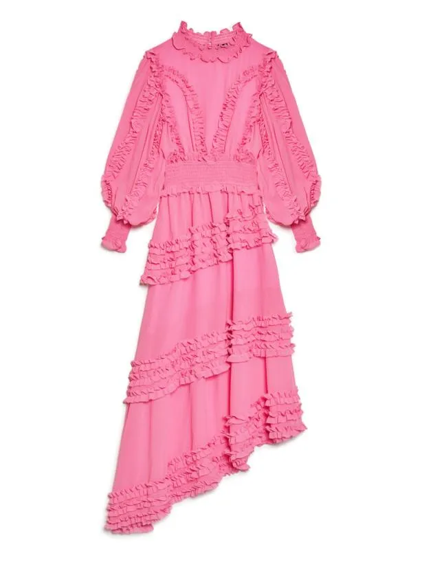 Sister Jane Dresses Womenswear Almond Blossom Ruffle Dress Hot Pink