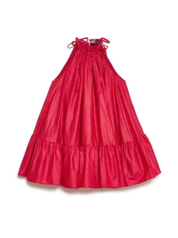 Sister Jane Dresses Womenswear Carnelian Halter Neck Dress Lobster Red