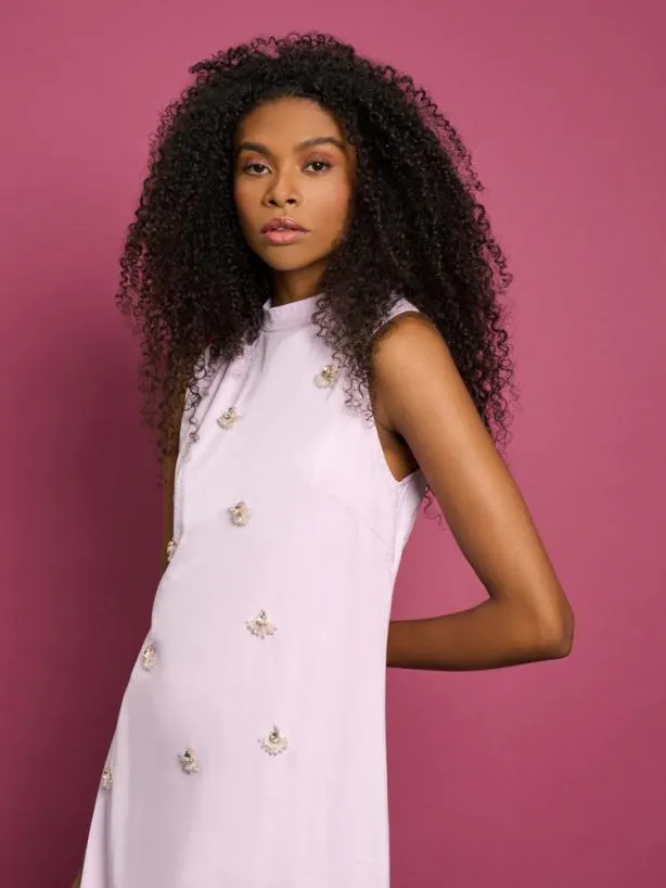 Sister Jane Dresses Womenswear DREAM Angel Fish Embellished Midi Dress Pastel Lilac