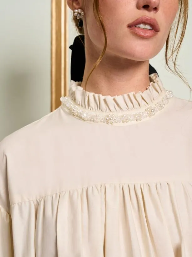 Sister Jane Dresses Womenswear DREAM Caneles Tiered Mini Dress Natural Cream