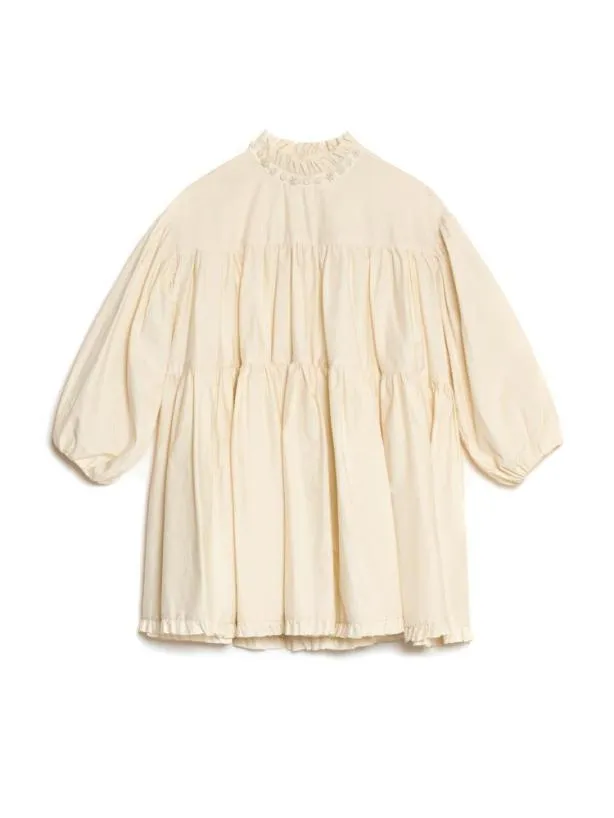 Sister Jane Dresses Womenswear DREAM Caneles Tiered Mini Dress Natural Cream