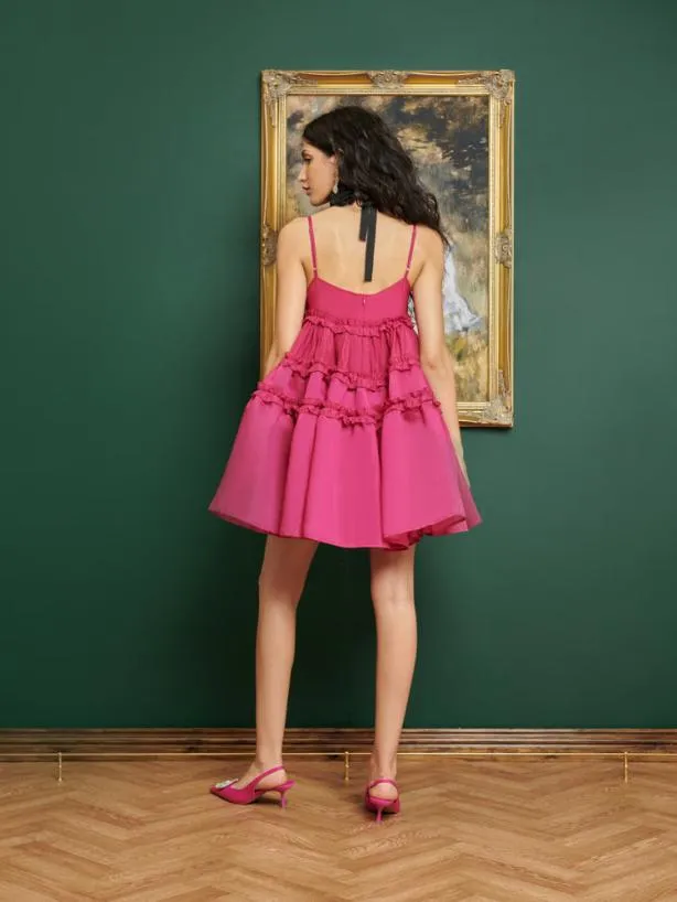 Sister Jane Dresses Womenswear DREAM Palette Organza Cami Dress Raspberry Pink