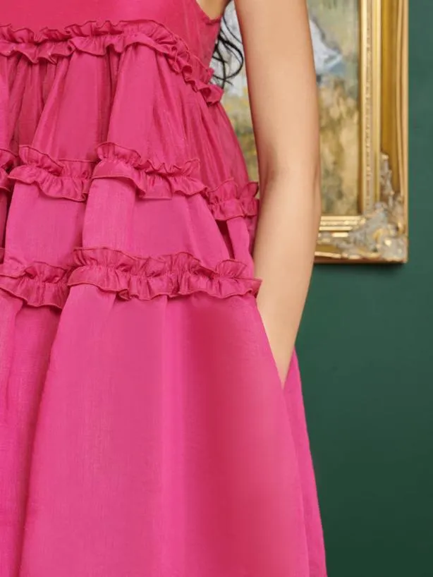 Sister Jane Dresses Womenswear DREAM Palette Organza Cami Dress Raspberry Pink