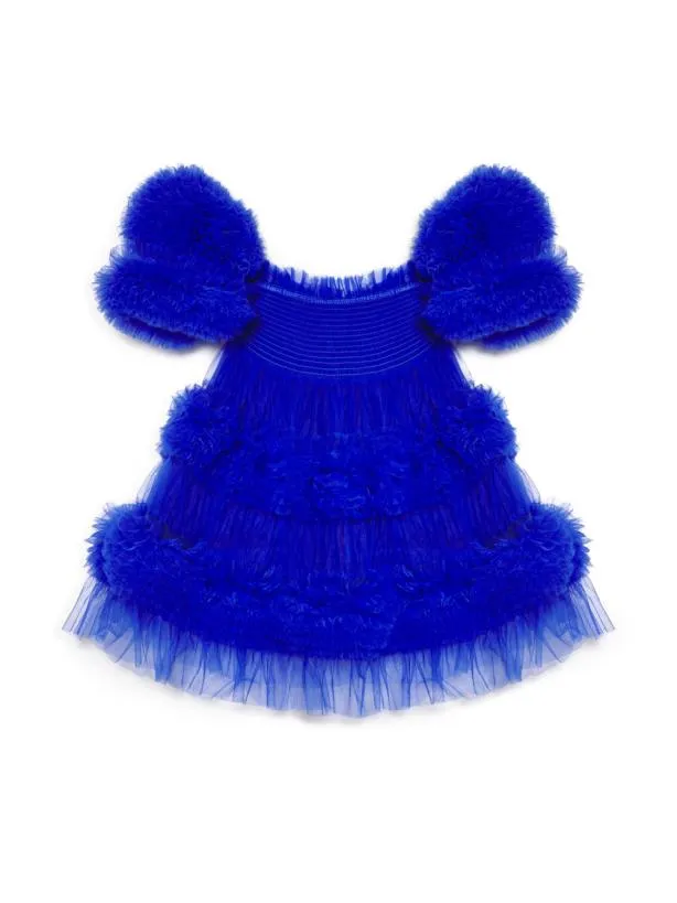Sister Jane Dresses Womenswear DREAM Whitney Tulle Ruffle Mini Dress Royal Blue