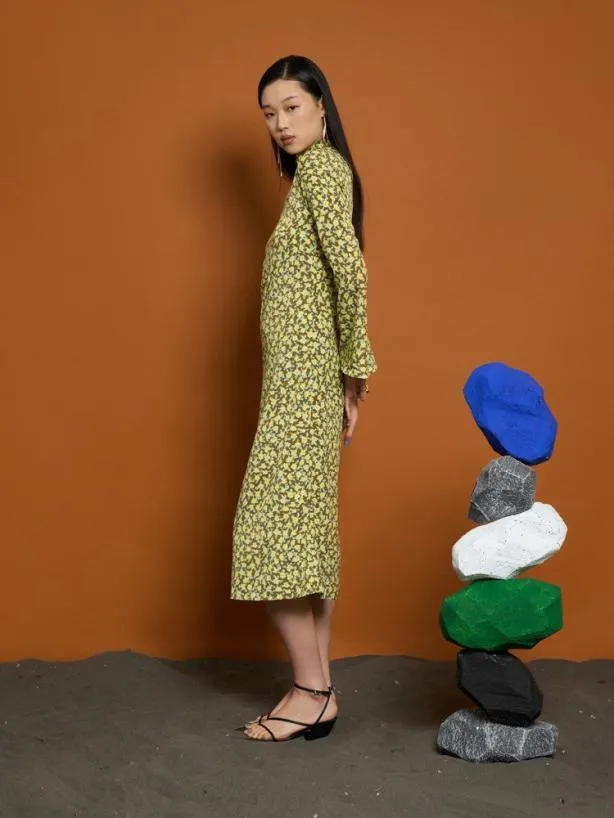 Sister Jane Dresses Womenswear Ghospell Taryn Floral Midi Dress Green Floral