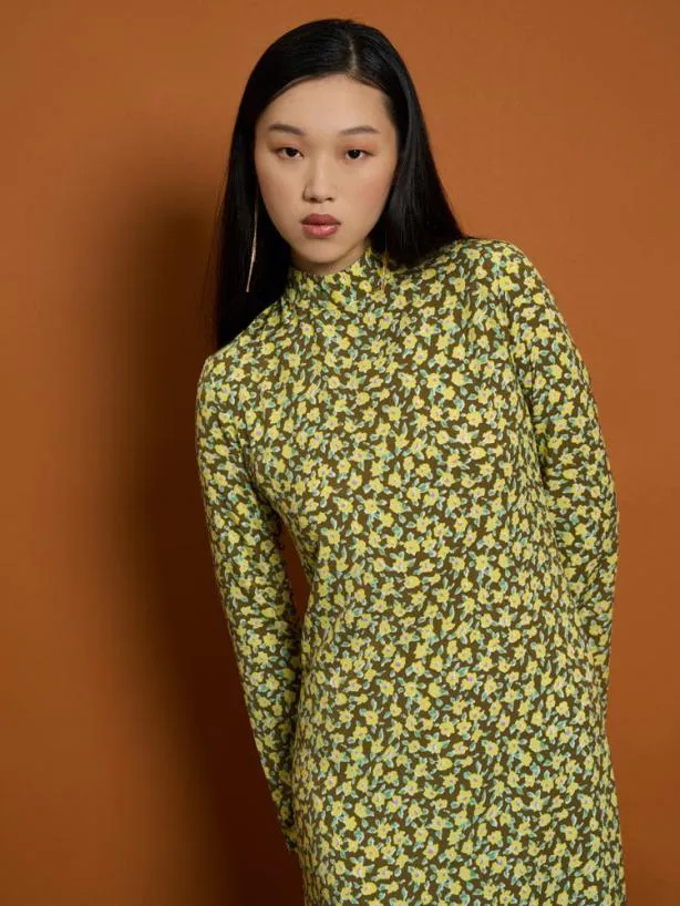 Sister Jane Dresses Womenswear Ghospell Taryn Floral Midi Dress Green Floral