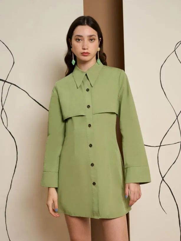 Sister Jane Dresses Womenswear Ghospell Zola Storm Flap Dress Butterfly Green