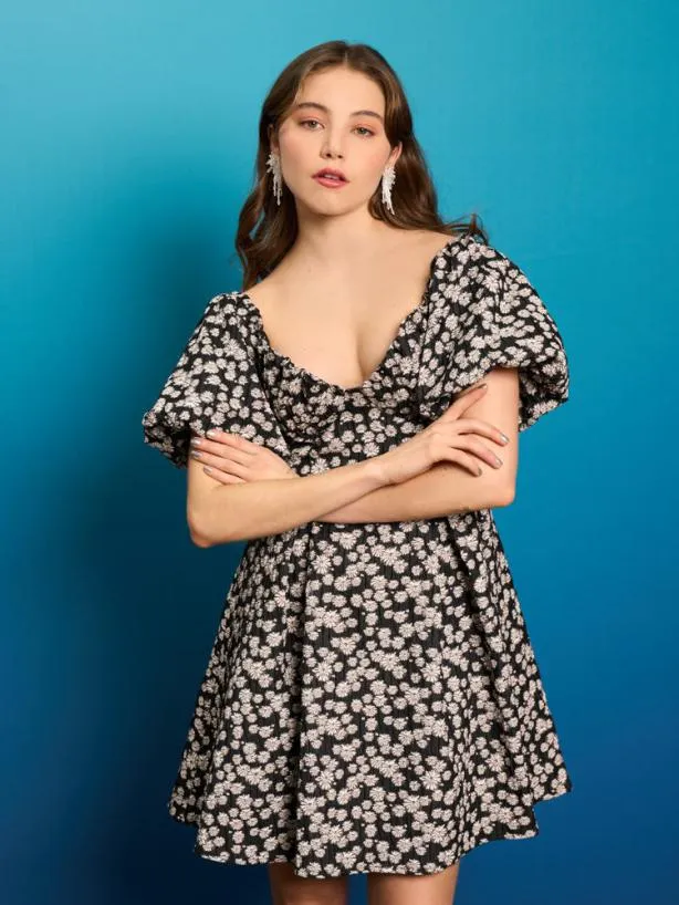 Sister Jane Dresses Womenswear Pearl Marina Mini Dress Black Daisy