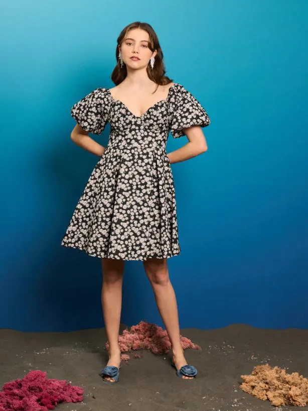Sister Jane Dresses Womenswear Pearl Marina Mini Dress Black Daisy