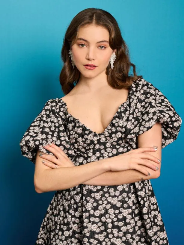 Sister Jane Dresses Womenswear Pearl Marina Mini Dress Black Daisy