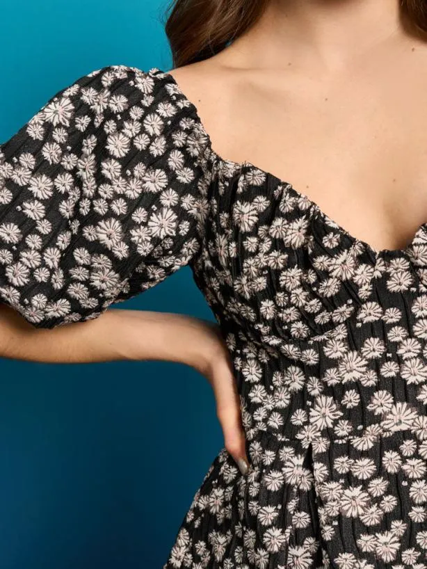 Sister Jane Dresses Womenswear Pearl Marina Mini Dress Black Daisy