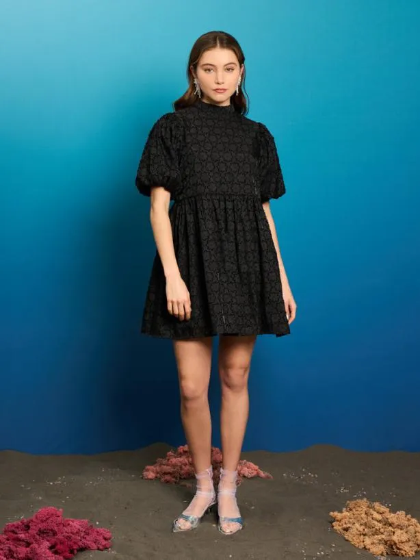 Sister Jane Dresses Womenswear Sea Star Embellished Mini Dress Black Ink