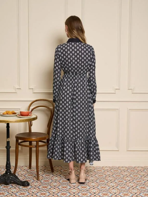 Sister Jane Dresses Womenswear Seine Flower Midi Dress Black And White