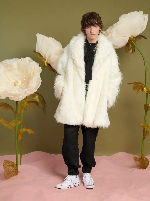 Sister Jane Jackets Womenswear Chester Faux Fur Coat Ivory