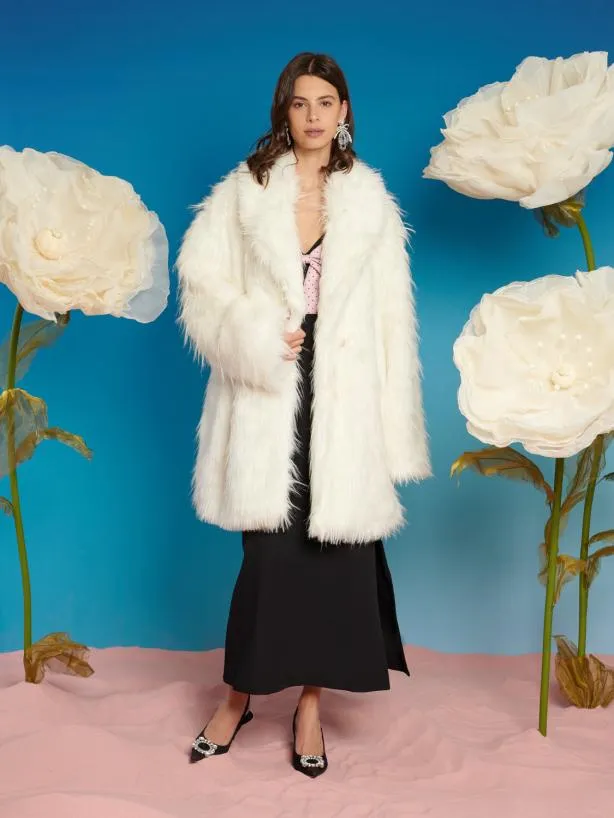 Sister Jane Jackets Womenswear Chester Faux Fur Coat Ivory