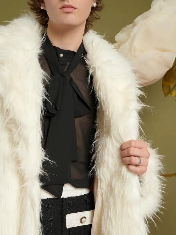 Sister Jane Jackets Womenswear Chester Faux Fur Coat Ivory