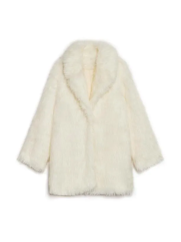 Sister Jane Jackets Womenswear Chester Faux Fur Coat Ivory