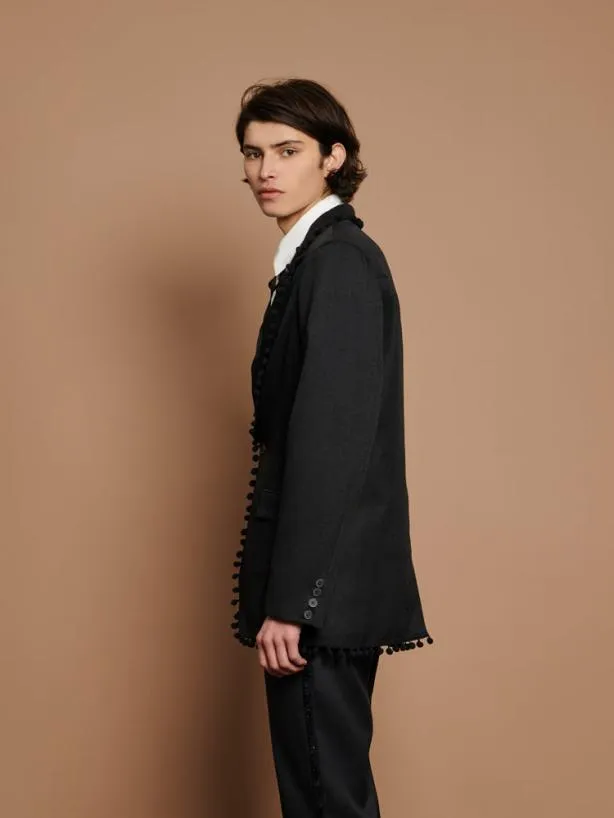 Sister Jane Jackets Womenswear Cory Pom Pom Blazer Black Ink
