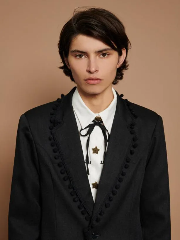 Sister Jane Jackets Womenswear Cory Pom Pom Blazer Black Ink