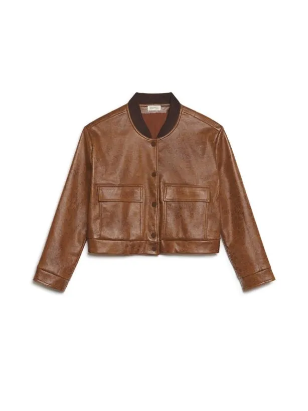 Sister Jane Jackets Womenswear Ghospell Alanis PU Jacket Tuscan Brown