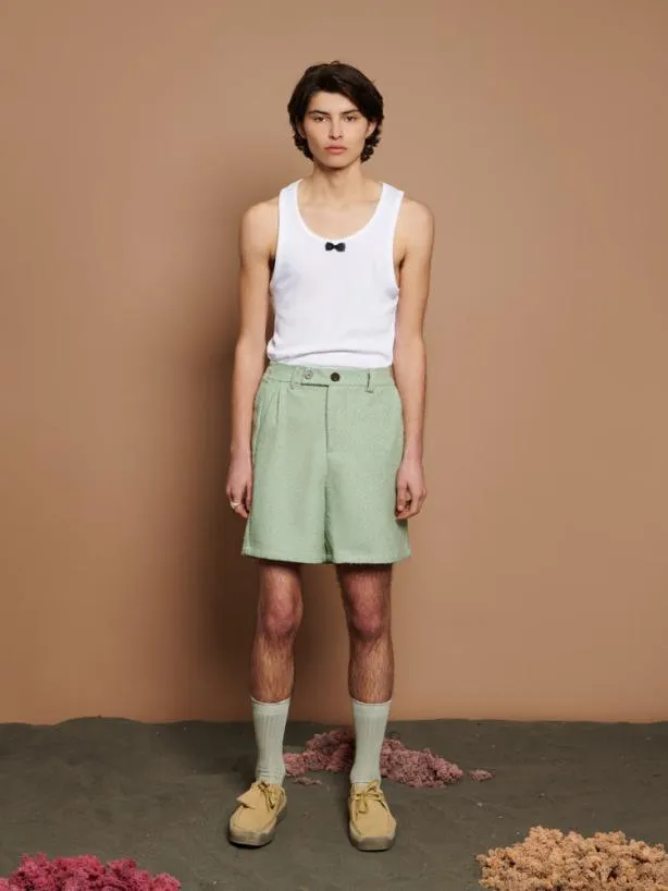 Sister Jane Shirts Menswear Seafarer Rib Tank Top Ivory Cream