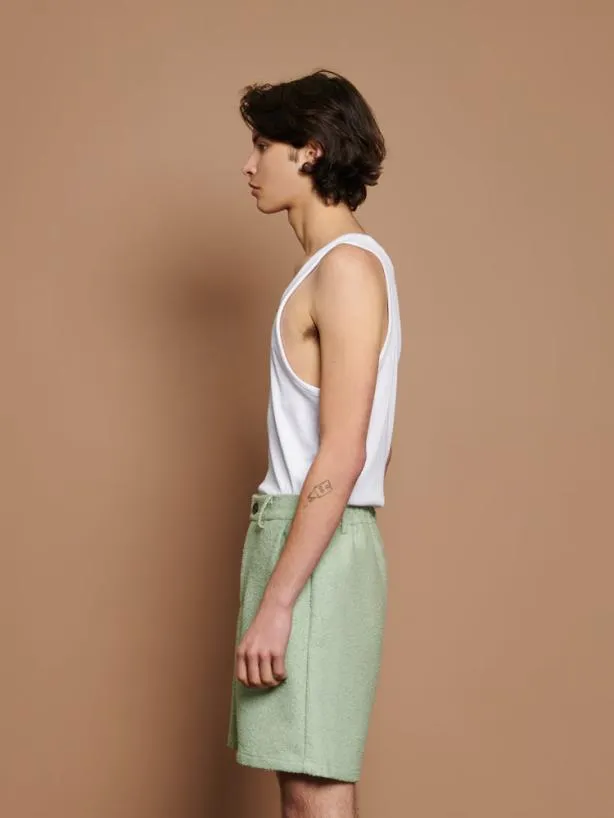 Sister Jane Shirts Menswear Seafarer Rib Tank Top Ivory Cream