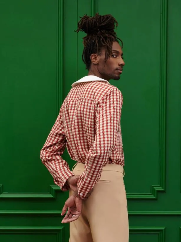 Sister Jane Shirts Menswear Theo Gingham Shirt Red White